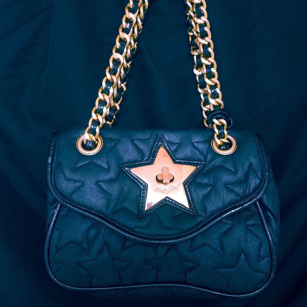 Betsey Johnson Betseyville Black Purse with Chain
